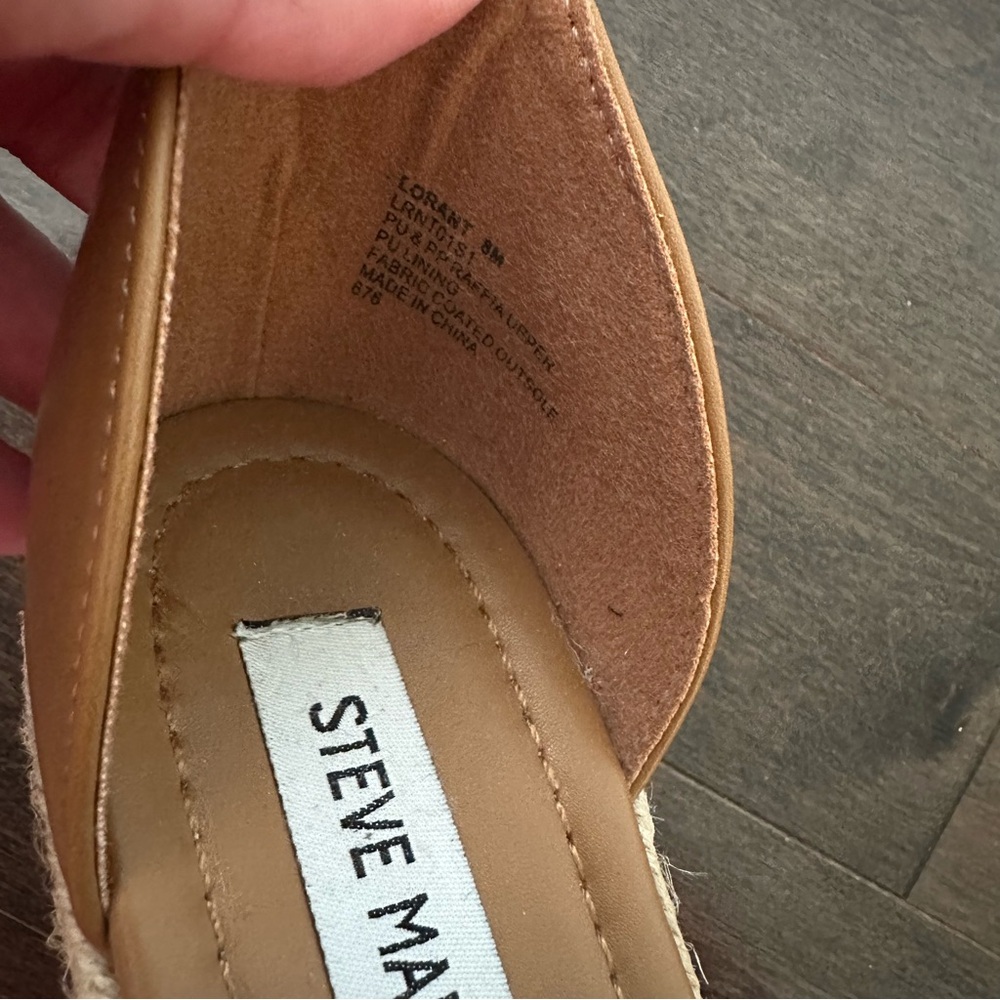 Steve Madden Lorant Raffia Espadrille Wedge Sandals Boho Ankle Strap Platform‎ 8 - Picture 6 of 10